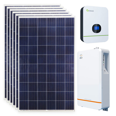 9Kwh نظام كهربائي للطاقة الشمسية / أنظمة الطاقة الشمسية خارج الشبكة 86 كجم للمنزل
