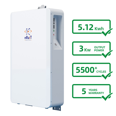 3000W House Battery 5kw بطارية ليثيوم أيون DOD 90 ٪ 6000 دورة
