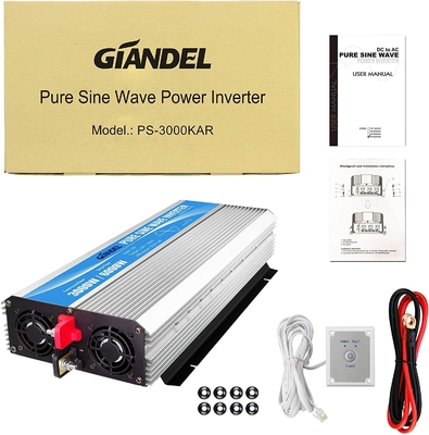 3000W نقية شرط لموجة السلطة العاكس DC12V إلى AC120V مع جهاز التحكم عن بعد
