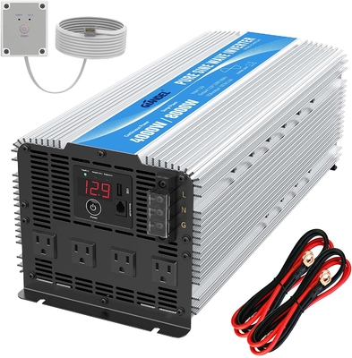 الثقيلة 12V 2.4A عاكس الطاقة الشمسية الهجين LED 4000W محض موجة جيبية عاكس الطاقة