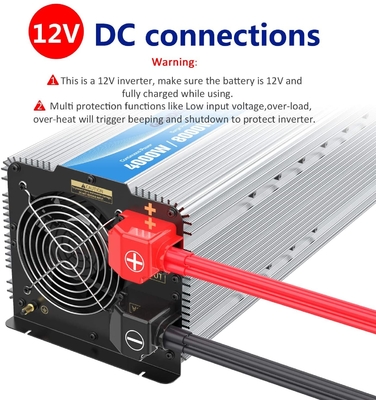 الثقيلة 12V 2.4A عاكس الطاقة الشمسية الهجين LED 4000W محض موجة جيبية عاكس الطاقة