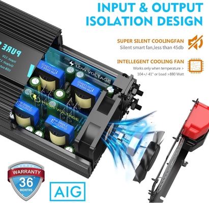 DC24V الهجين الشمسية العاكس Giandel 4000W الثقيلة النقي موجة جيبية عاكس الطاقة